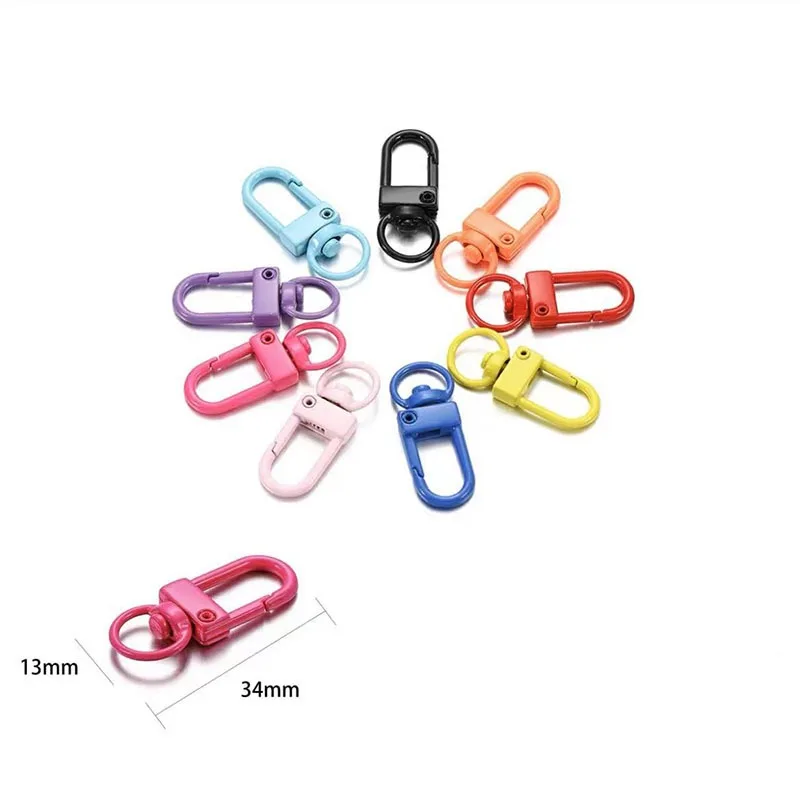 

DIY Accessories Swivel Lanyards Trigger Snap Hooks Colorful Metal Lobster Claw Clasps for Bag Key Chains