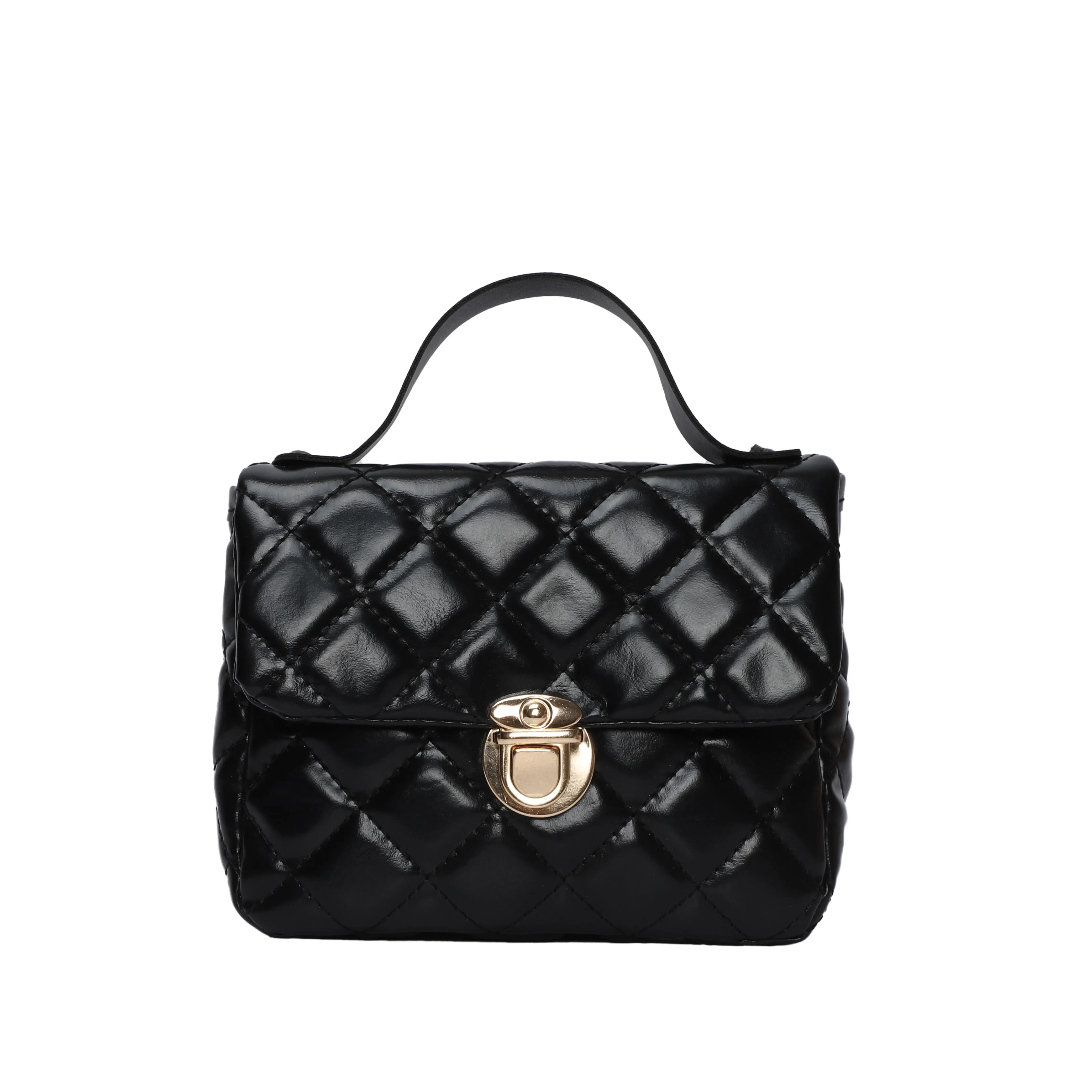 

wholesale 2021Europe and America summer pu Lock Handbags lattice embroidered hand bags