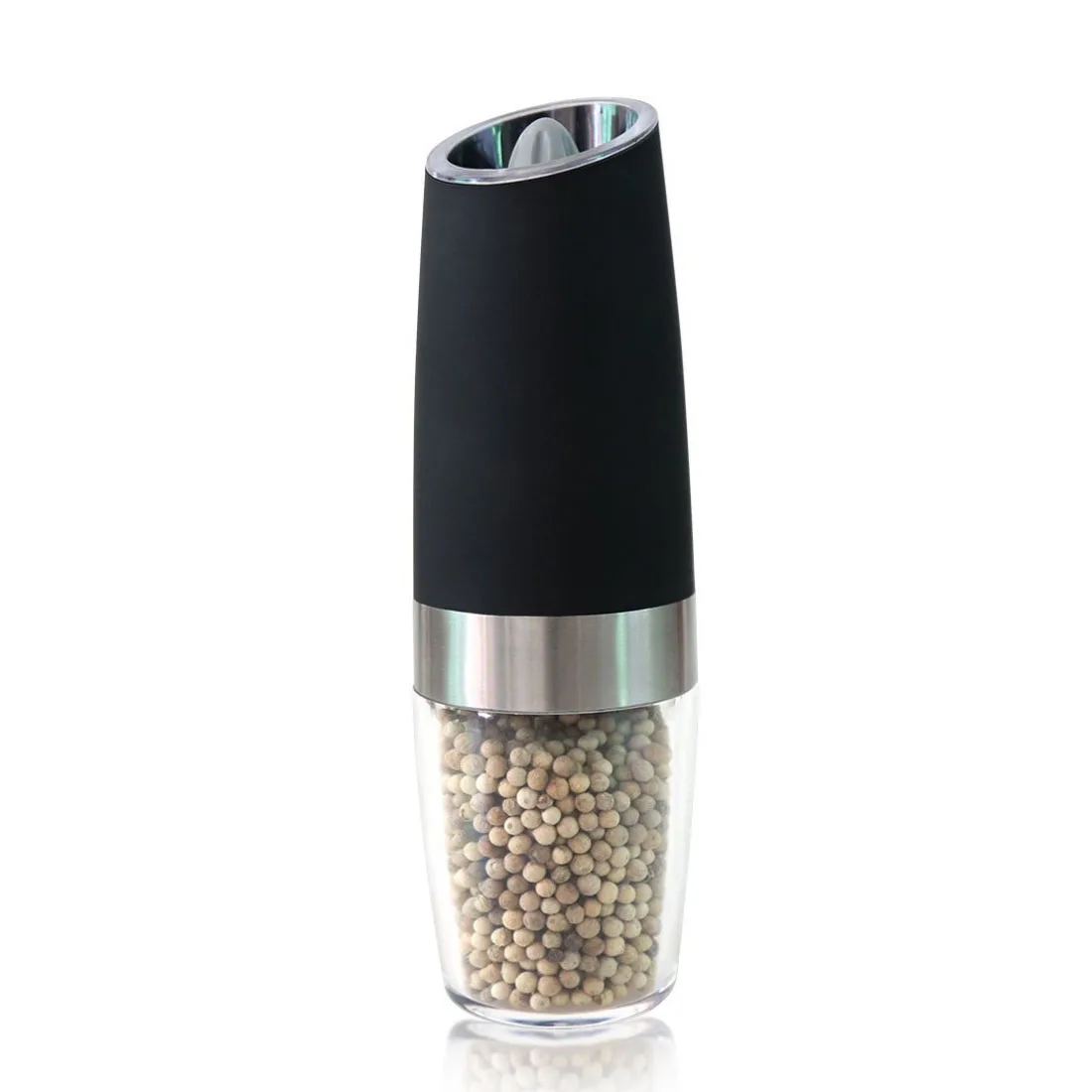 

Plastic Electric Salt and Pepper Grinder Compact Design Pepper Mills, Black