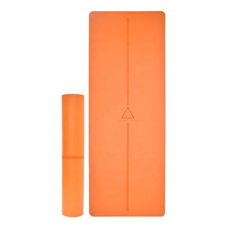 

Orange knee premium eco friendly anti slip and natural Rubber PU sports Fitness pilates private label Wholesale hot gym Yoga mat