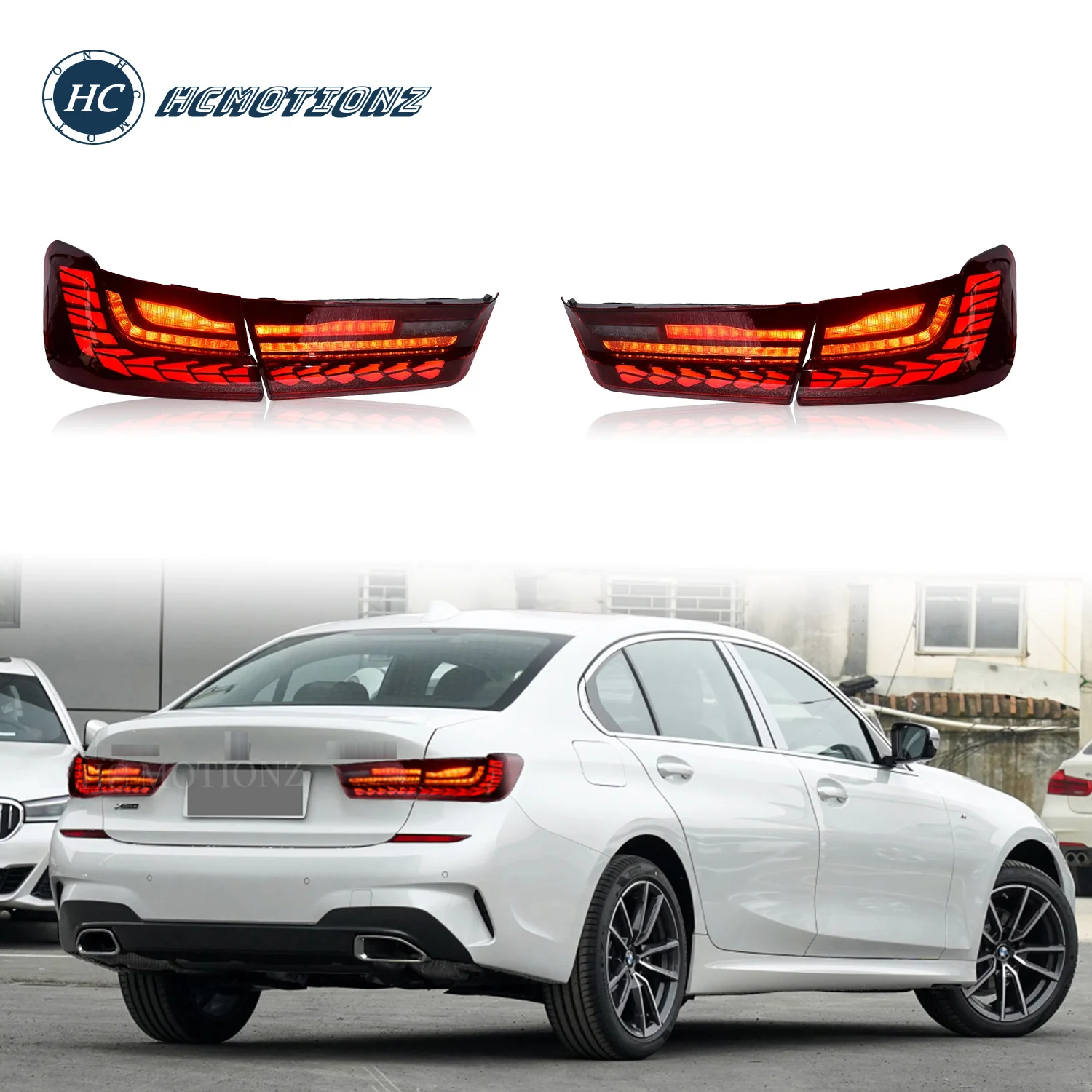 

HCMOTIONZ Factory Rear lamps Sedan M340i 330e 330i M 325Li G80 G20 M3 G28 2019-2021 LED Tail Lights For BMW 3 Series