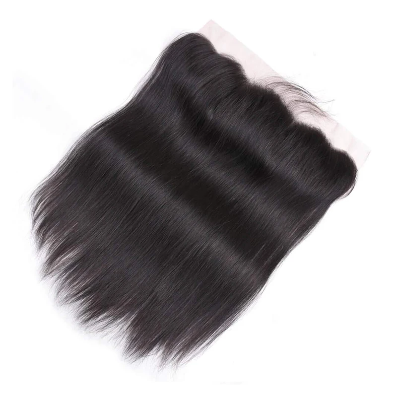 

Straight Raw Hair Clear HD Lace Frontal Natural Black Cuticle Aligned Pre Plucked  Front Lace Human Hair