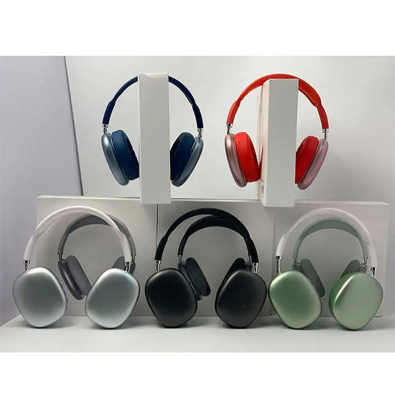 

2021 Newest headphone 1:1 P9 wireless BT 5.0 stereo gaming Headset tws air max, Black whire red blue green