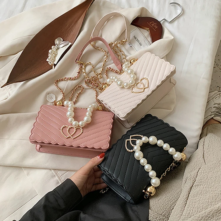 

Small Light Pink New Style Popular Lady Fashion Handbag Latest Chain Sling High Quality Woman Shoulder Bag For Woman