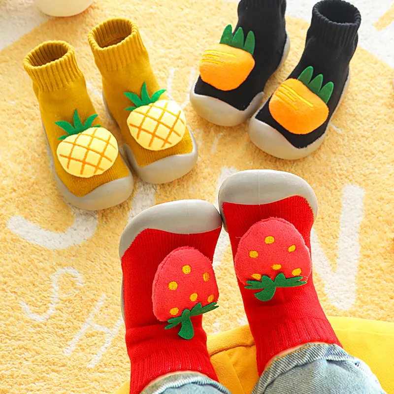 

Baby Shoes and Socks 1-3 Years Old Autumn and Winter Thickened Soft Soled Baby Walking Shoes Non Slip Children'sFloor SocksShoes