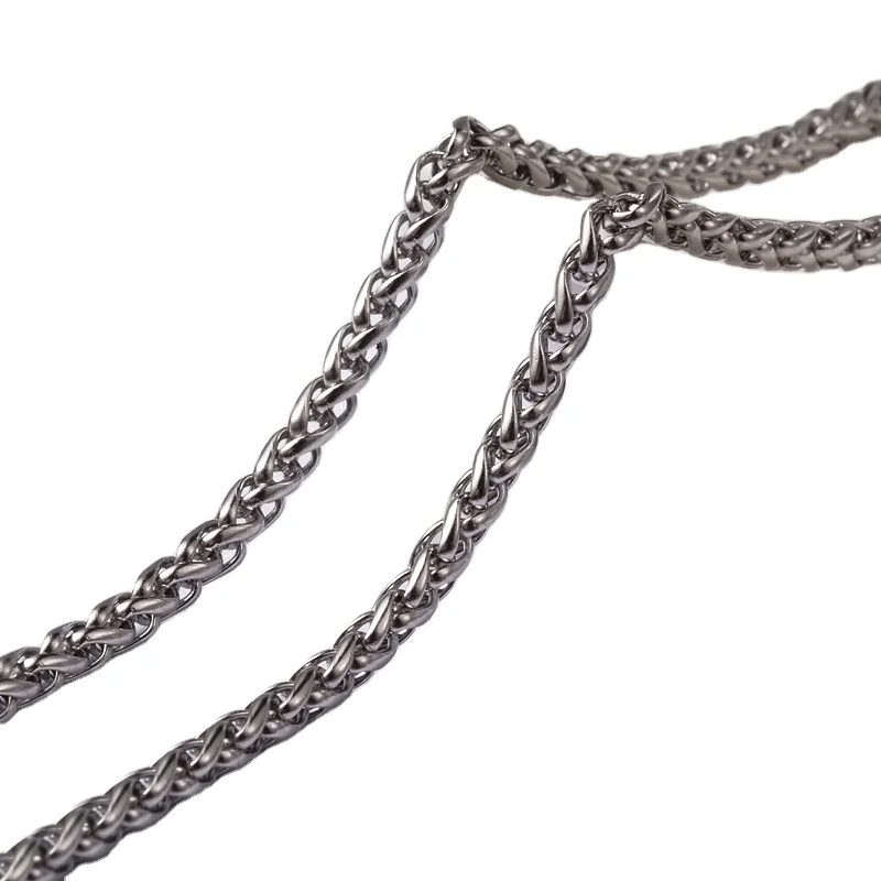 

PandaHall 3mm 304 Stainless Steel Unwelded Spool Wheat Chains, Stainless steel color