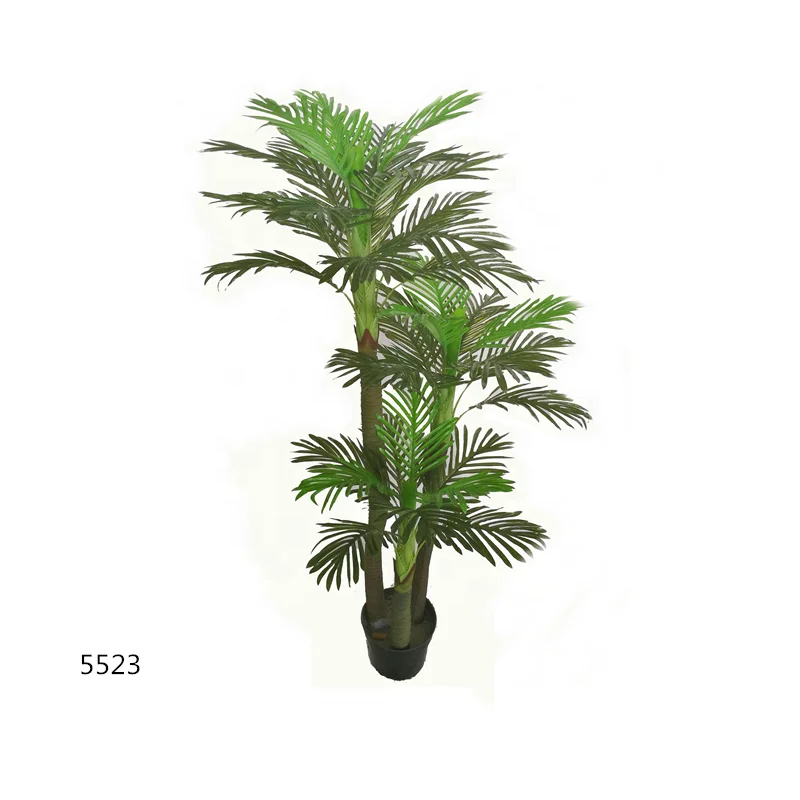 

5523 Wholesale artificial plastic tropical fake palm plant trees