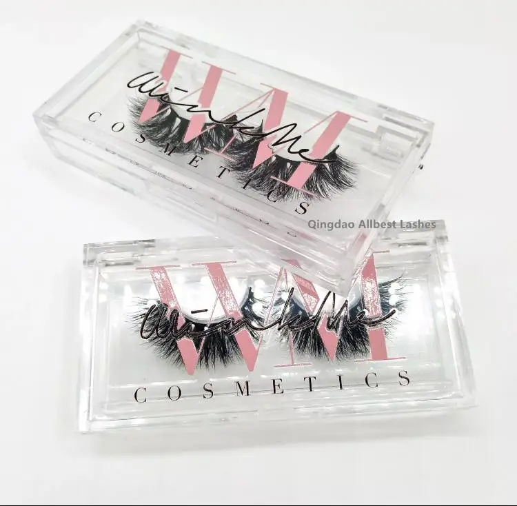 

Private label new style rectangular lash boxes 25 mm mink lashes transparent butterfly acrylic lash packaging case with tray