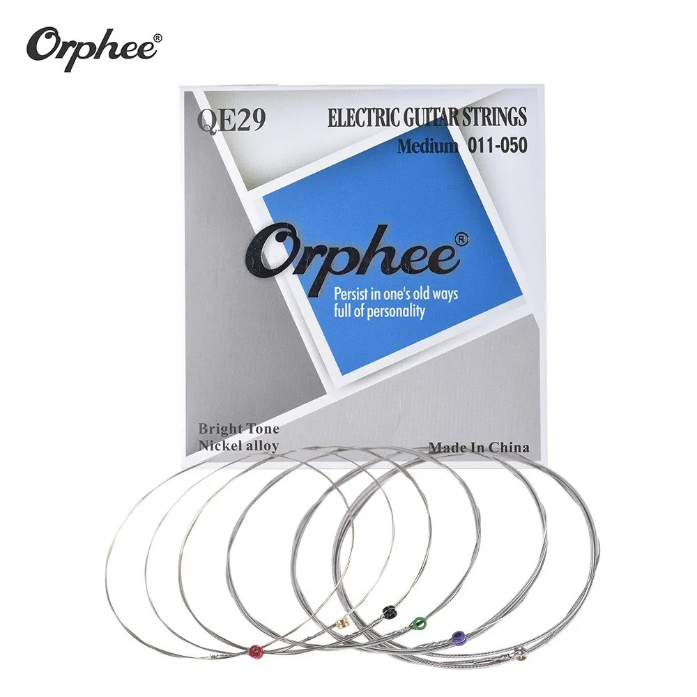 

Orphee QE29 Electric Guitar String 6pcs/Set(.011-.050) Hexagonal Steel Core Nickel Alloy Medium Tension