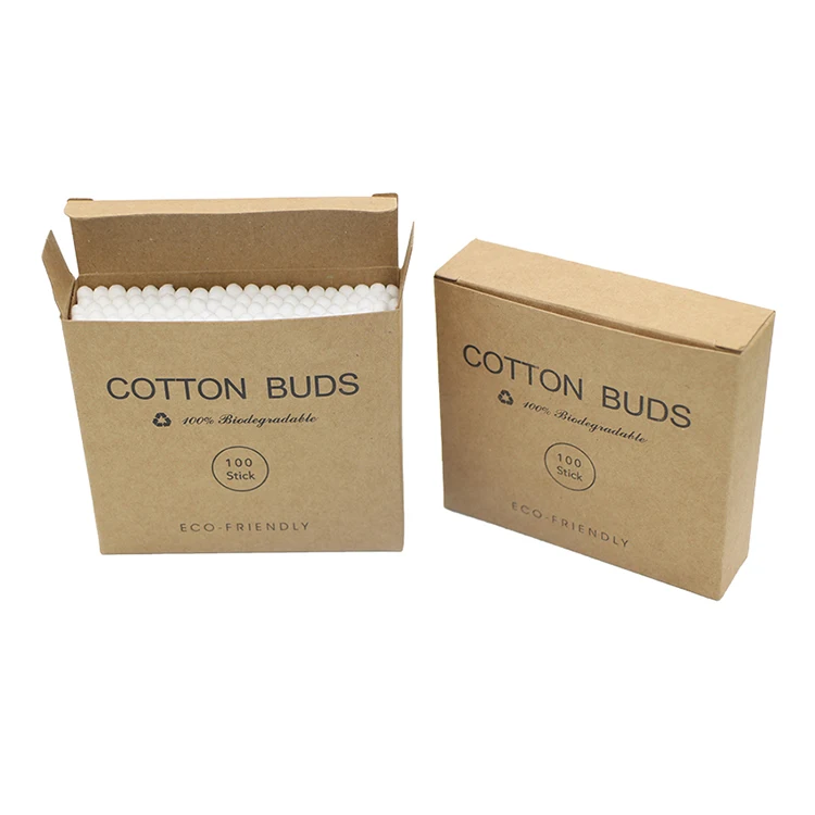 

100PCS Degradable Disposable Bamboo Cotton Swabs Bamboo Cotton Buds
