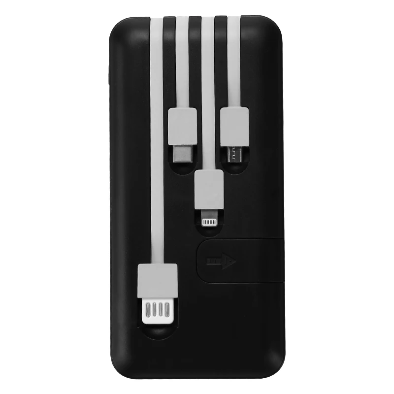 

Ultra-compact battery pack 10000mah powerbank charger high speed charging mobile charger with phone holder, Black white