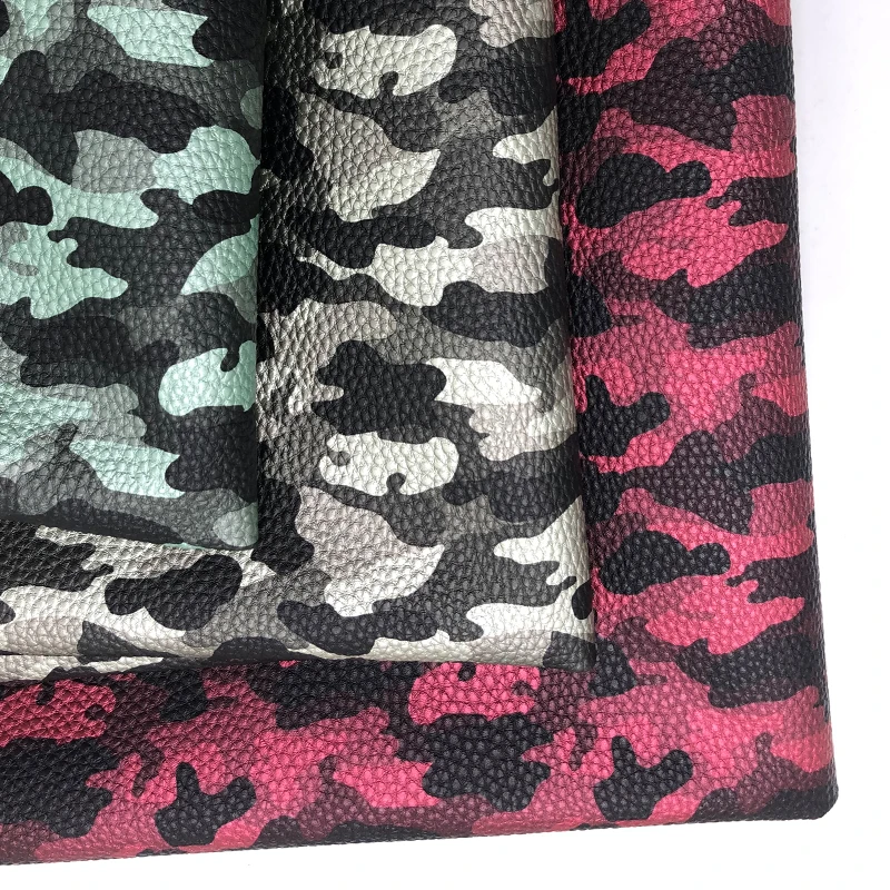 
Recycled Embossed Matte Camouflage Synthetic Artificial Pvc Pu Leather Fabric Material For Sofa 