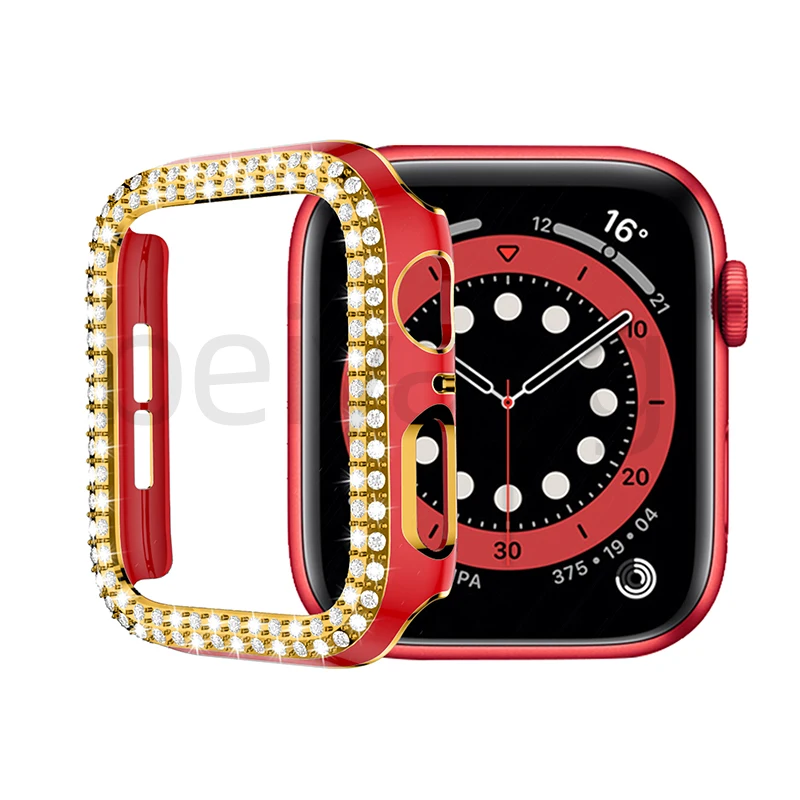 

case for apple Watch serie 6 5 4 3 SE Bling 40mm 44mm, Women Jewelry Crystal Diamond Watch Bezel Bumper Protector