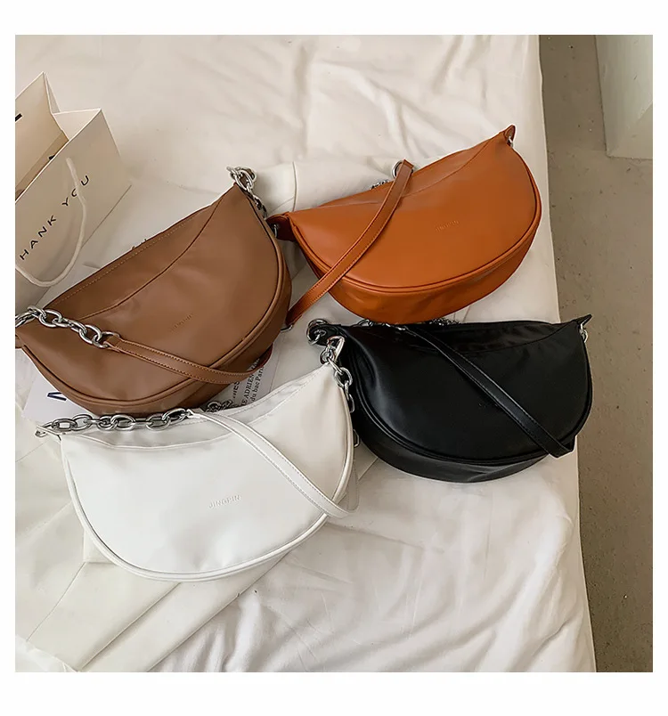

Women Luxury Designer Handbag Purse Underarm Shoulder Bags Fashin Moon Shape Crossbody Shoulder Bag, Customizable