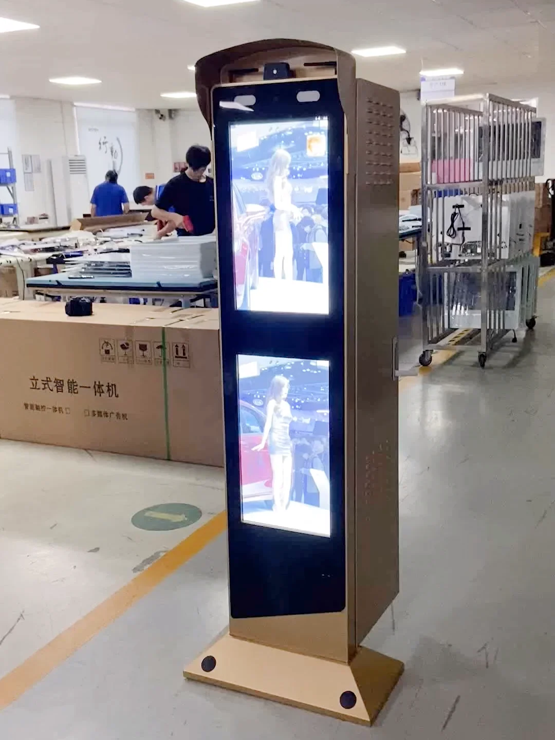 Ai Outdoor Tepemrature Kiosk Face Recognition Kiosk Interactive Digital