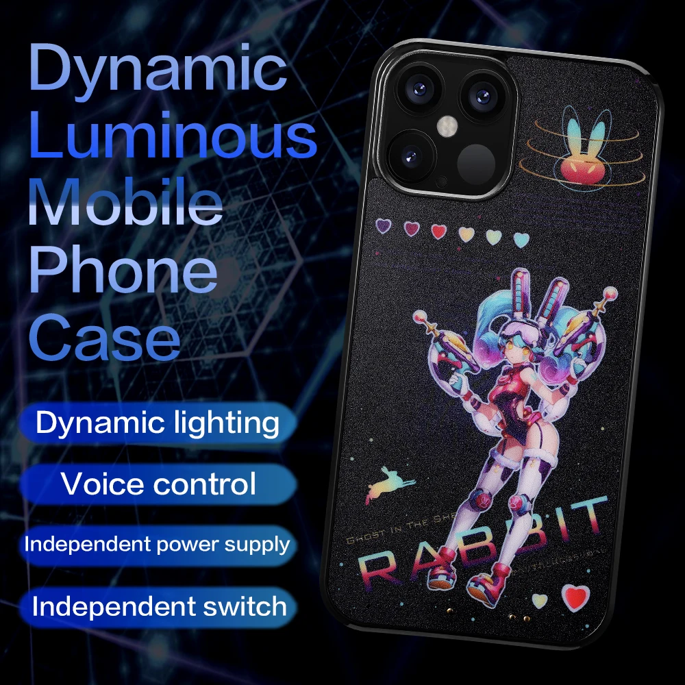 

Smart dynamic luminous mobile phone bags & cases for iphone 12 pro max phone case 2021
