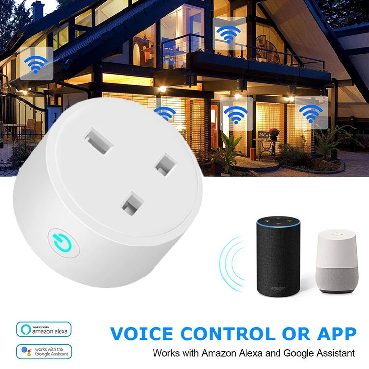 Digital Wifi Smart Plug 16a Uk 3 Pin Plug Mini Smart Socket Smart Life ...