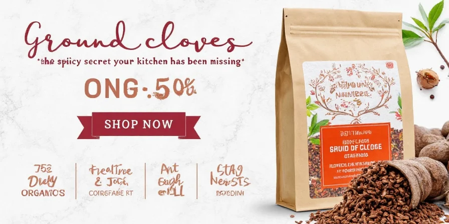 Organic Ground Cloves on a Kitchen Shelf
