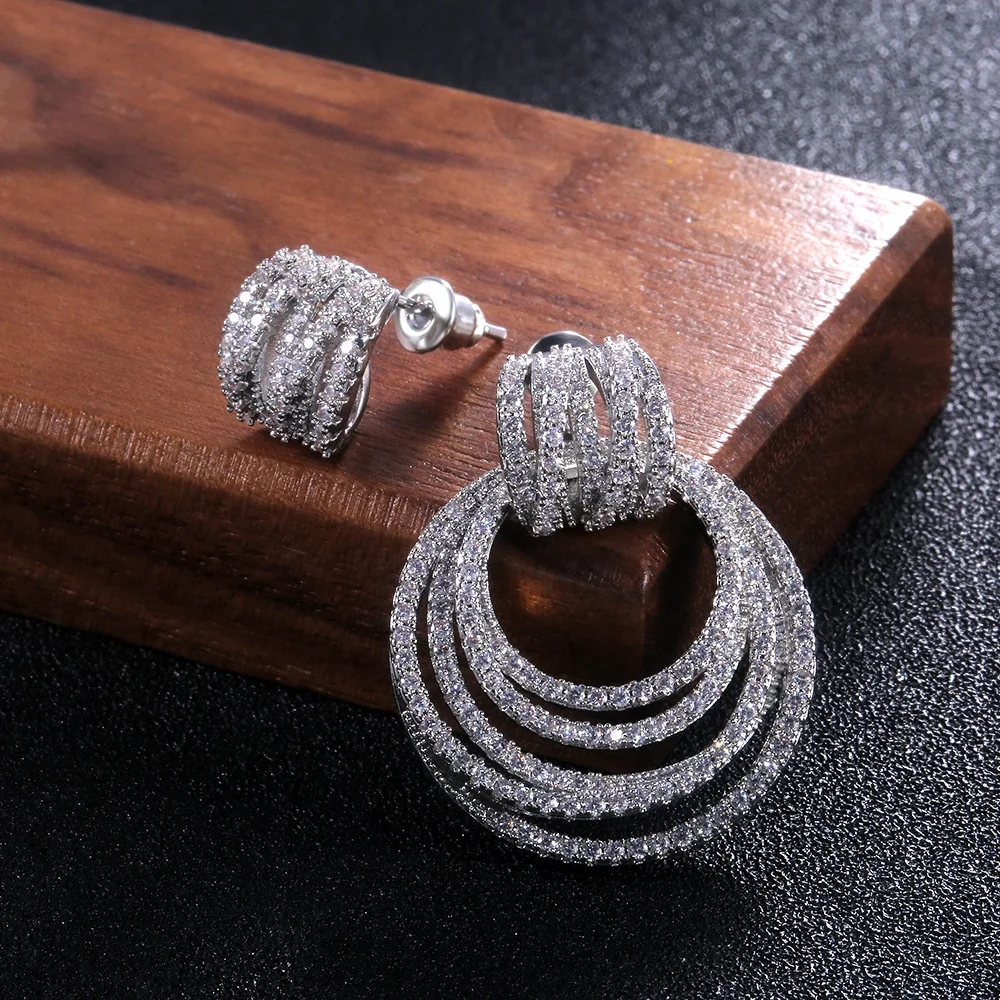 

Luxury Elegant Cubic Zirconia Drop Earrings For Women Wedding Earrings Fashion Jewelry Trendy Party Accessories