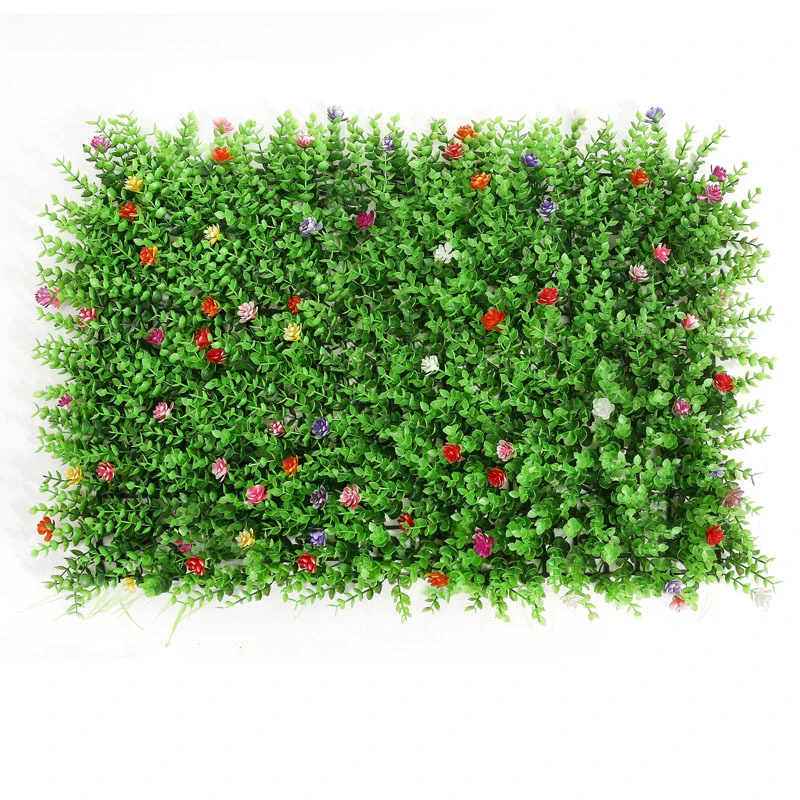 

Outdoor Face Wall Panel Artificial Green Synthetic Foliage Plants Grass Wall For Wedding Backdrop Decoration, Green and customized