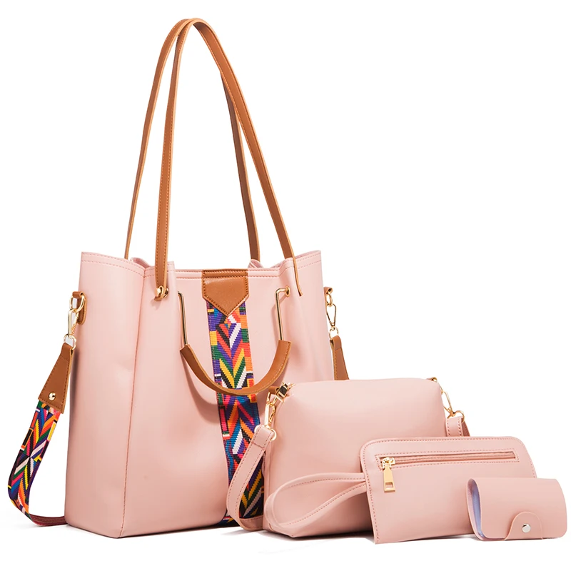 

OMASKA fashion comfortable high quality ladies handbags Women Bag sets PU Handbags 4 Pcs in 1 Set