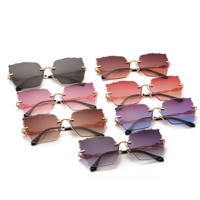 

Wholesale Trimming Without Frame Sunglasses Women River Optical Sun Glasses River Retro Classic Shades for Uv400