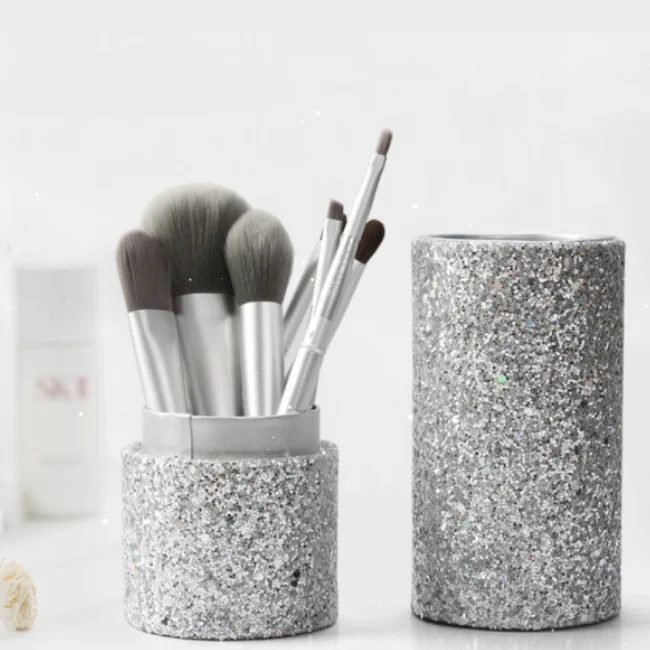 

Free Sample cheap Glitter Brushes Set 7PCS Full Face Makeup Kits for Foundation