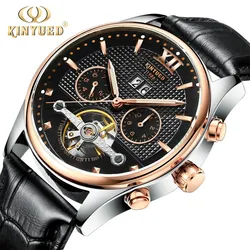 KINYUED J010 High End Mechanical Watches Leather B
