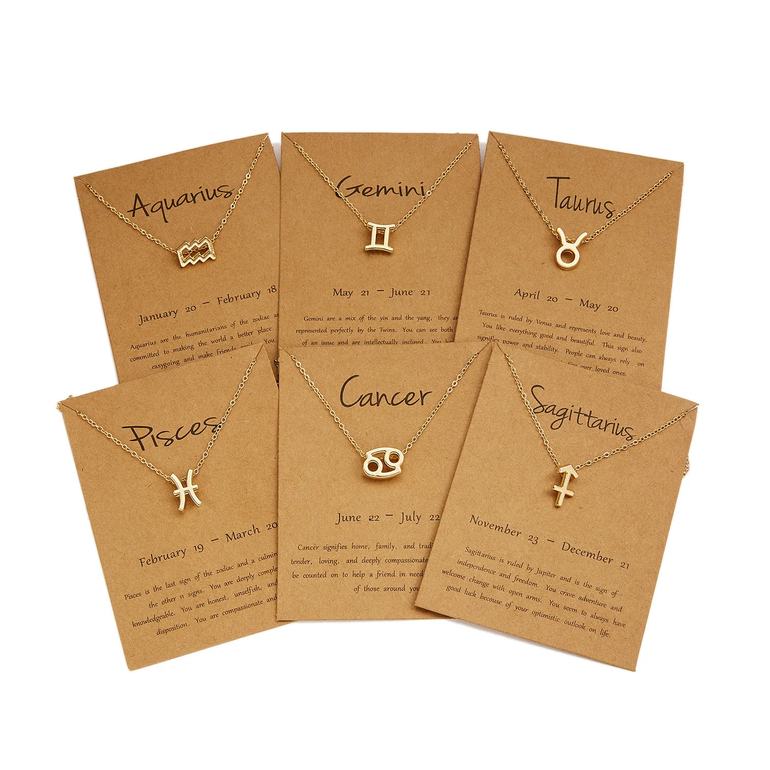 

Trendy Unisex Stainless Steel Silver Gold Zodiac Charms Jewelry Horoscope Necklace Set Astrology Zodiac Sign Necklace Pendant
