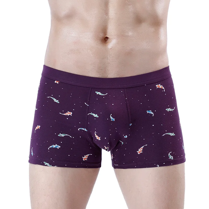 

wholesale disigner spandex man boxer cotton 100% knitted underwear