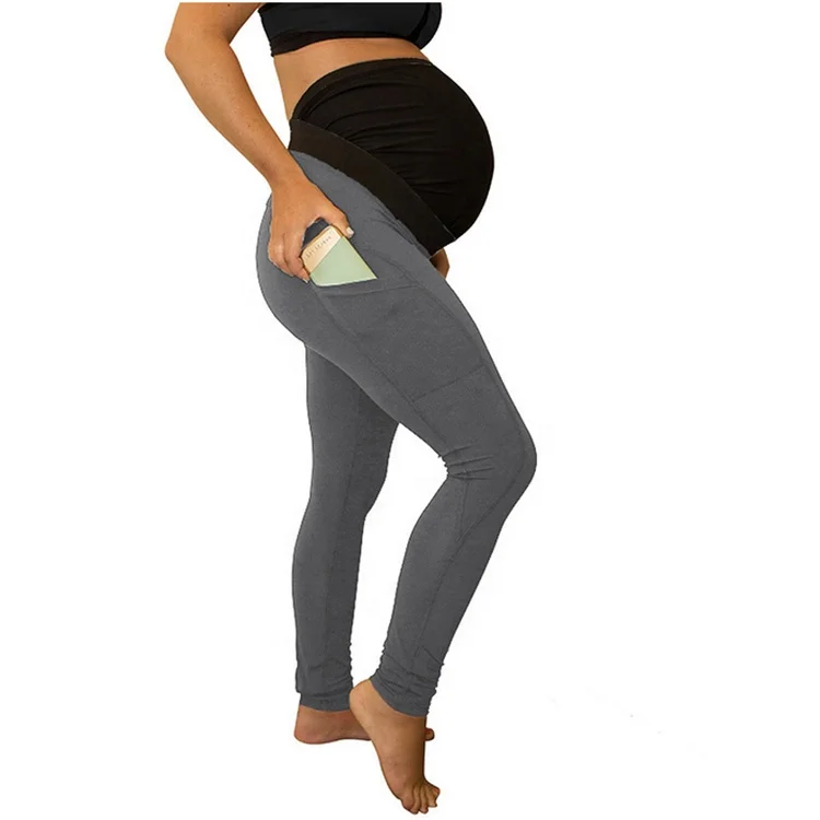

Custom logo active wear women yoga pregnancy maternity leggings, 3 colors or custom