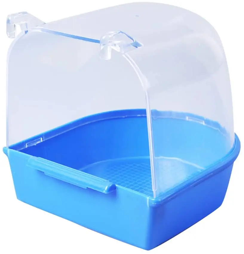 

Bird baths for cages, parrot bird baths shower accessories, bird cage hanging bath bird boxes, Blue green