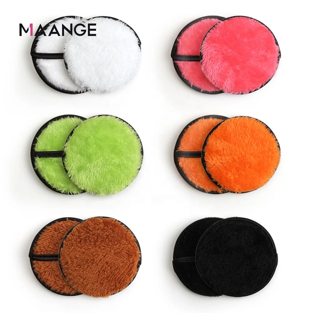 

Maang2pcs/Set Soft Microfiber Makeup Remover Towel Face Plush Puff Reusable Cleansing Cloth Pads Natural Cleaner Skin Care Tools, Green,purple,orange,red,yellow,pink