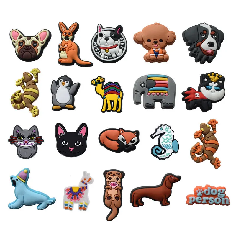 

2022 Cartoon dog Wholesale PVC Clog Shoe Decorations Charms Soft Rubber Shoe croc Charms As a gift for the child, As picture
