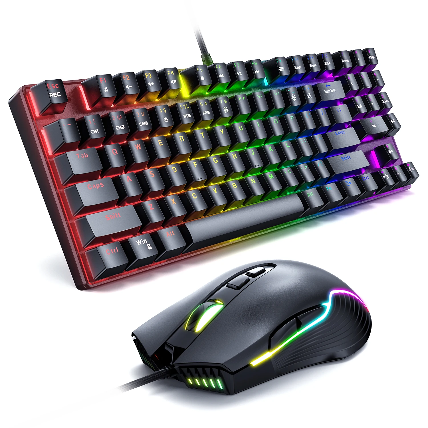 

G26 Game Keyboard And Mouse Set Mechanical Keyboard Backlight RGB Color Photoelectric Competition USB Wired Computer Laptop