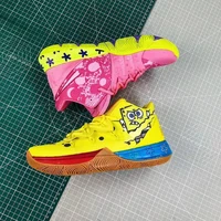 

High Quality SpongebobX Kyrie 5 Pineapple house Men Basketball Shoes Boy AirZoom Kicks Kids Sport Basket Sneaker
