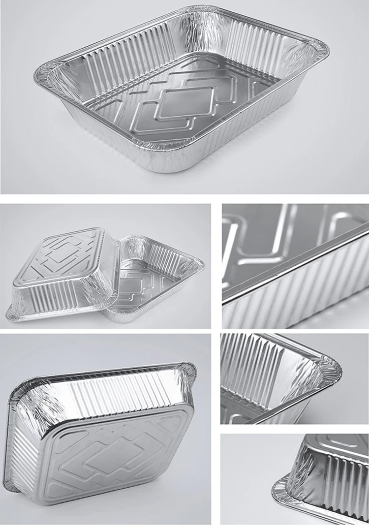 Heavy Duty Half Size Shallow Large Steam Table Aluminum Foil Pans