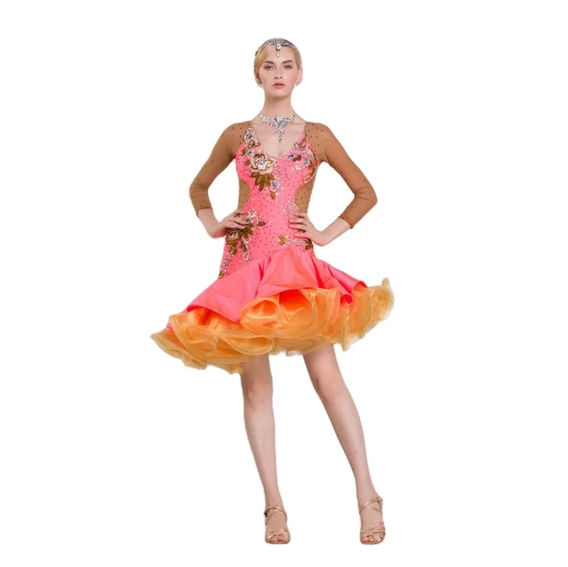 

L-16173 Custom latin dance dress, kids latin dance dress for competition, Customer choice