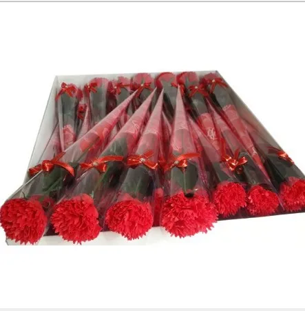 

Flower shop supply, mother's day carnation, christmas gift flower simulation carnation soap flower factory wholesale