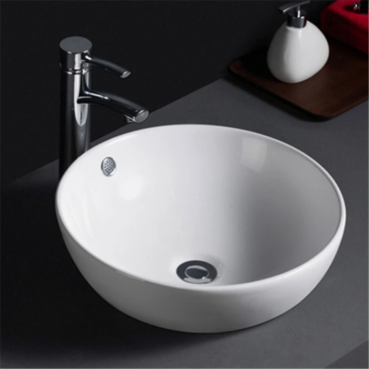 598 Free sample cheap prices free standing porcelain bathroom sink with overflow