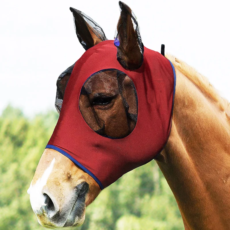 

Free Shipping Horse Products Horse Ear Bonnet Hors Fly Veils Horses High Quality Equestrian Equip