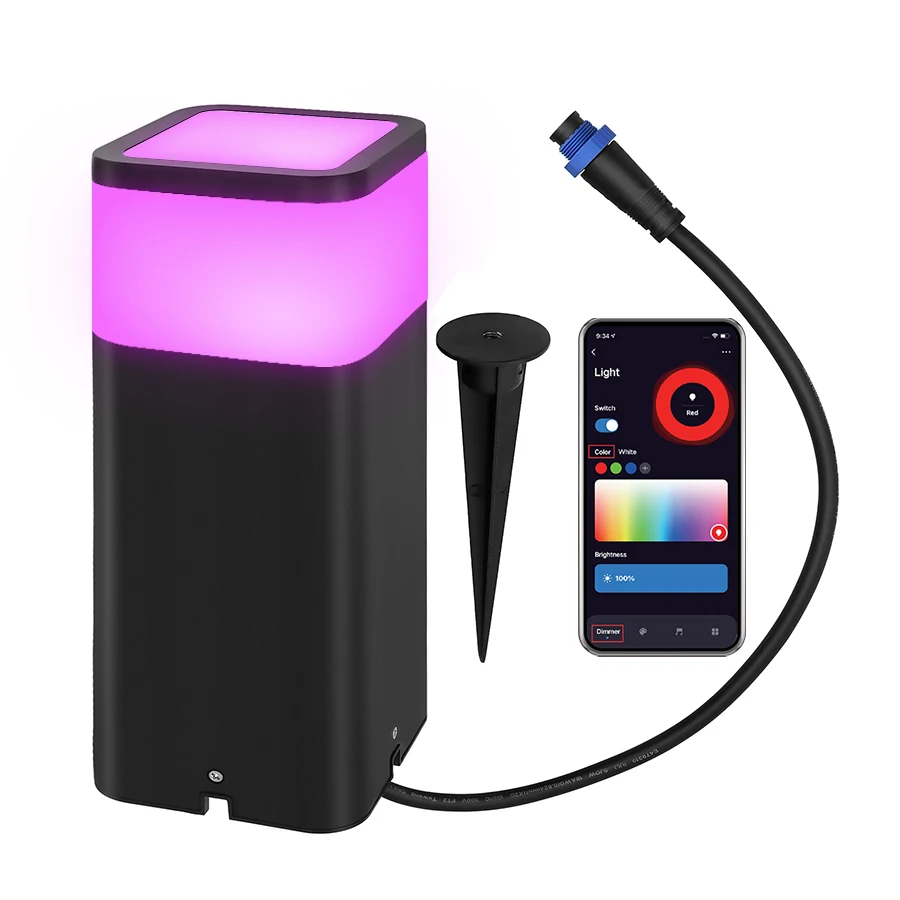 

12W TUYA Smart Control RGB+CW Changeable Outdoor Pathway Spot Lamp Led Garden Light