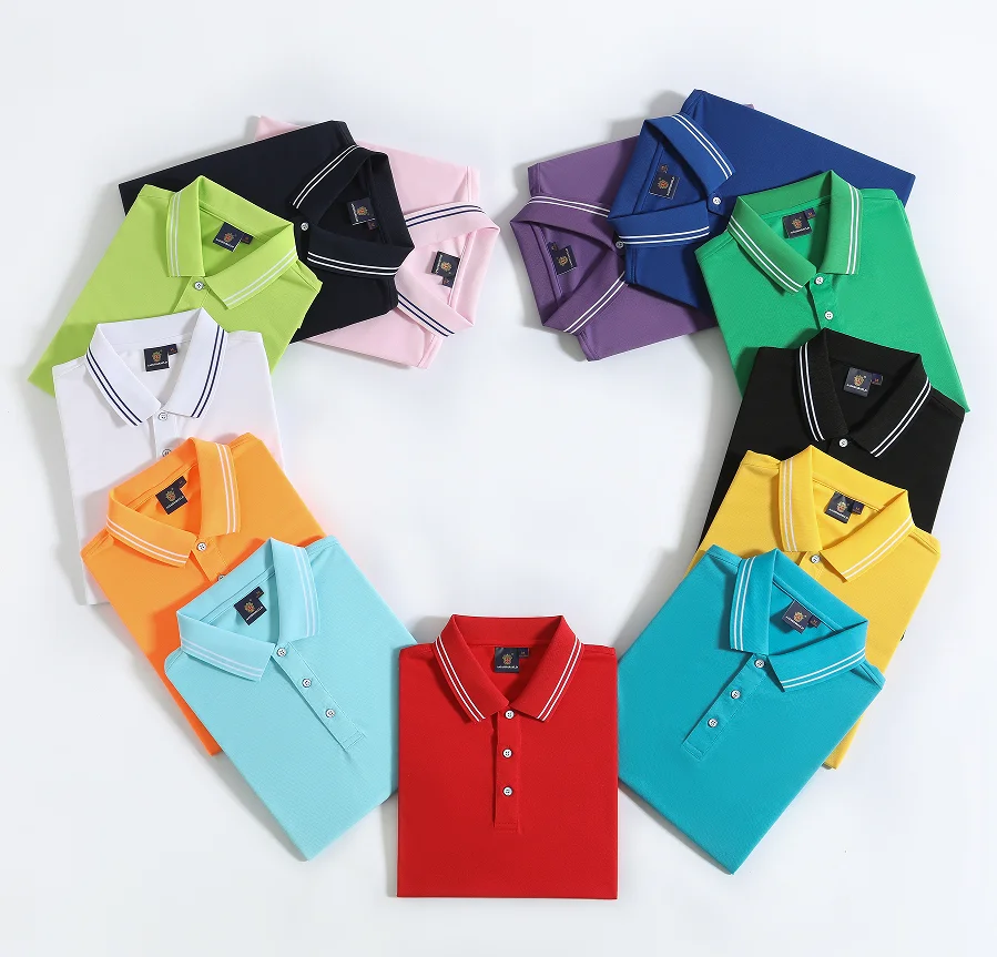 2023 Wholesale Plus Size Custom logo Company Uniform Short Sleeve Men's Shirts Golf