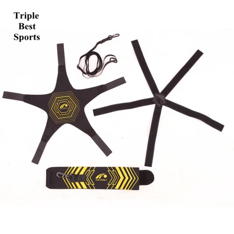 

H99T High Tenacity Triple Best Sports Solo Training Suit Soccer Sports Training Trainer Belt Equipment Football Kit, Black&yellow