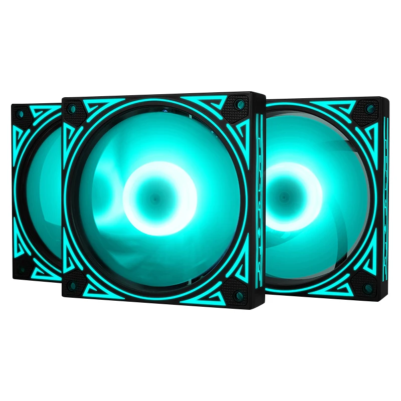 

High Airflow 120mm 12V PC Computer Case Cooling Fans With LED Light Fan Power Supply For Gaming CPU, Ice blue