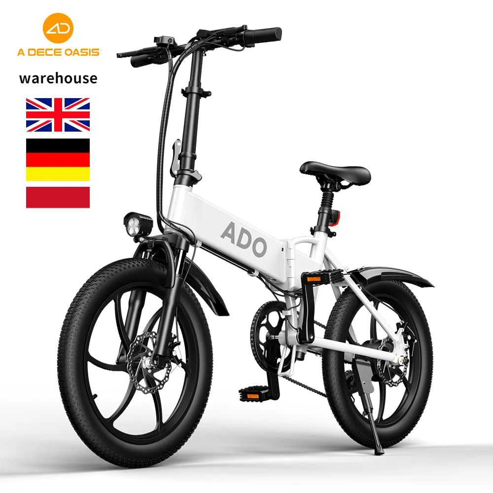 

Dropshipping EU USA UK warehouse A20 folding fat tire city road bike full suspension ebike E Mountain Bike