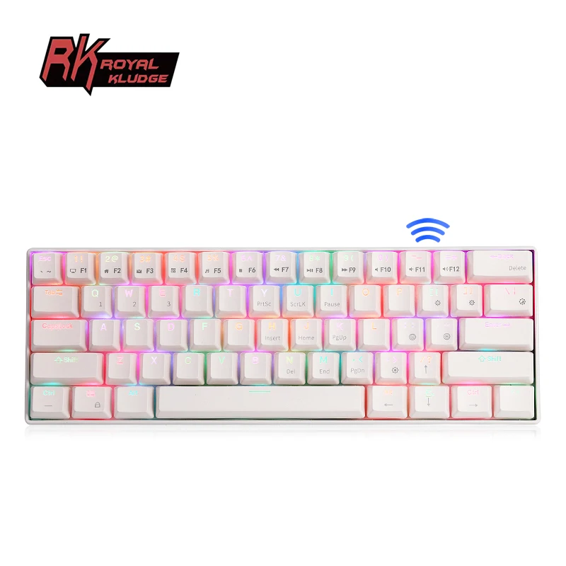 

Royal Kludge RK61 rk wireless mouse and nordic kailh switch punk half bloody gaming mechanical keyboard mac combo gamer rgb