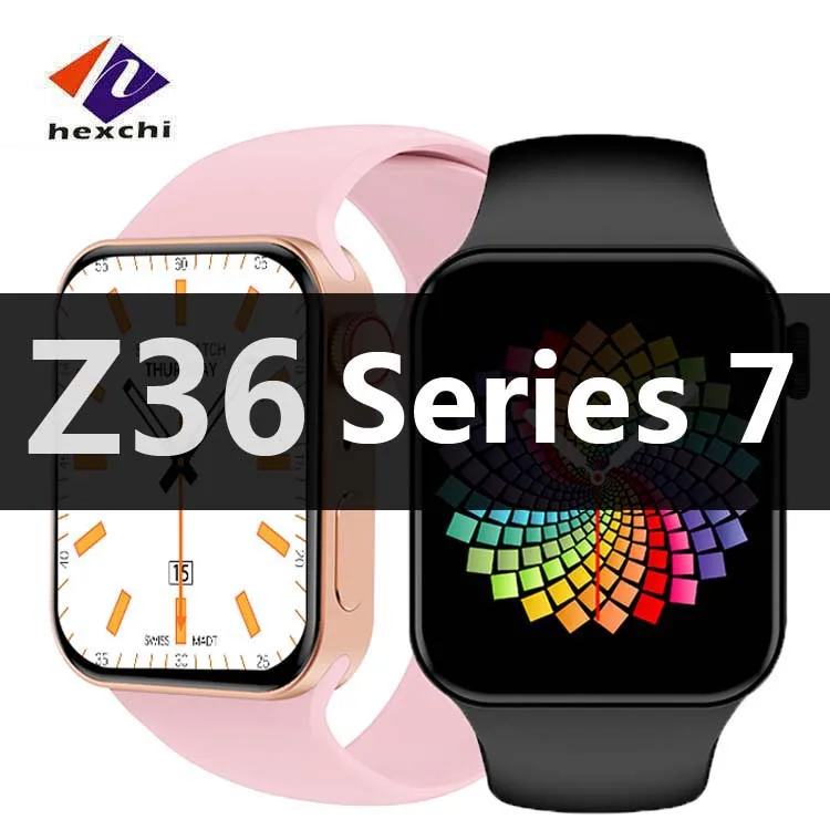 

Z36 Series 7 Body temperature Smart Watch Wireless Charging 1.75 Inch DIY Face Blood Pressure Men Women Smartwatch