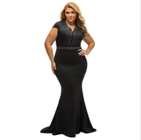 

2019 New Designs 2 Piece MOQ Stylish Sleeveless Plus Size Long Evening Dress