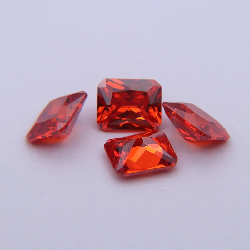 

CZ Wuzhou M-Orange Radiant Cubic Zircon Gems Stones Big Discount